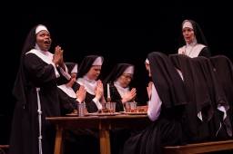Nicole (third from left) with Zonya Love (left) & Lynne Wintersteller (right) in Sister Act